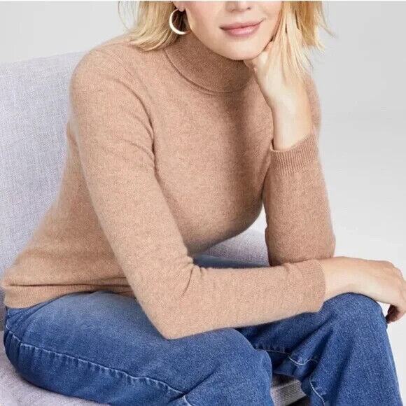 Charter Club Sweaters - Cashmere Charter Club Luxury Turtleneck Pullover Sweater Brown Women's Size XL